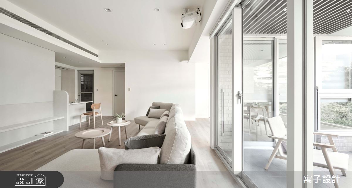 42坪新成屋(5年以下)＿北歐風客廳案例圖片＿寓子設計＿寓子_旭日之3