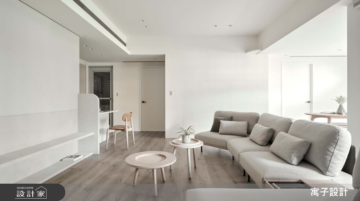 42坪新成屋(5年以下)＿北歐風客廳案例圖片＿寓子設計＿寓子_旭日之4