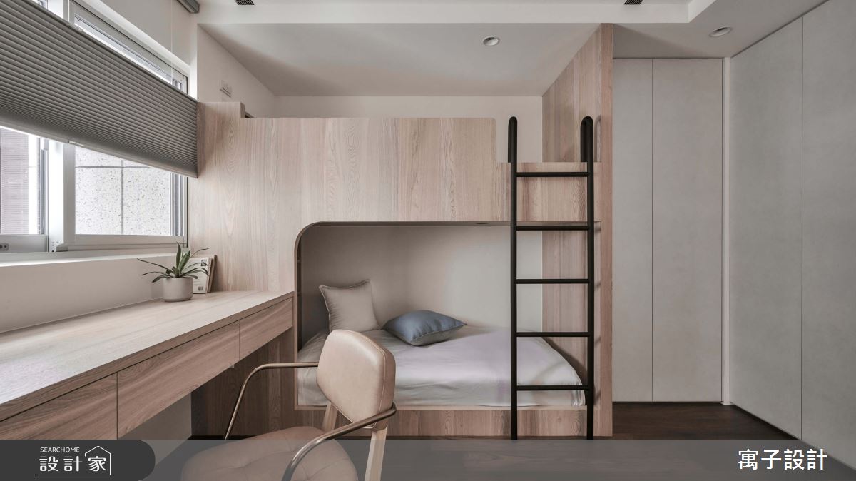 42坪新成屋(5年以下)＿北歐風臥室案例圖片＿寓子設計＿寓子_旭日之9