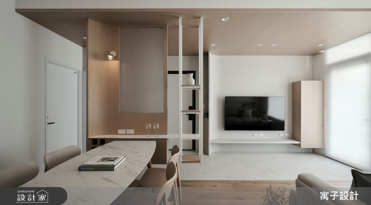 36坪新成屋(5年以下)＿北歐風客廳餐廳案例圖片＿寓子設計＿寓子_浮雲之8