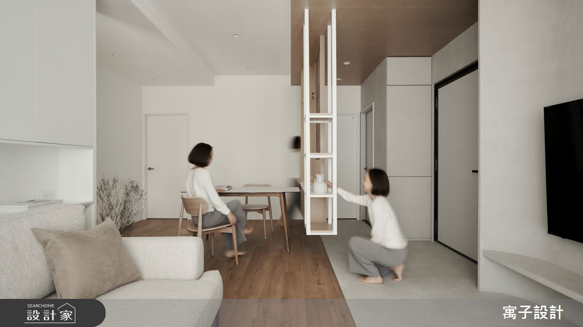 36坪新成屋(5年以下)＿北歐風玄關客廳餐廳案例圖片＿寓子設計＿寓子_浮雲之10