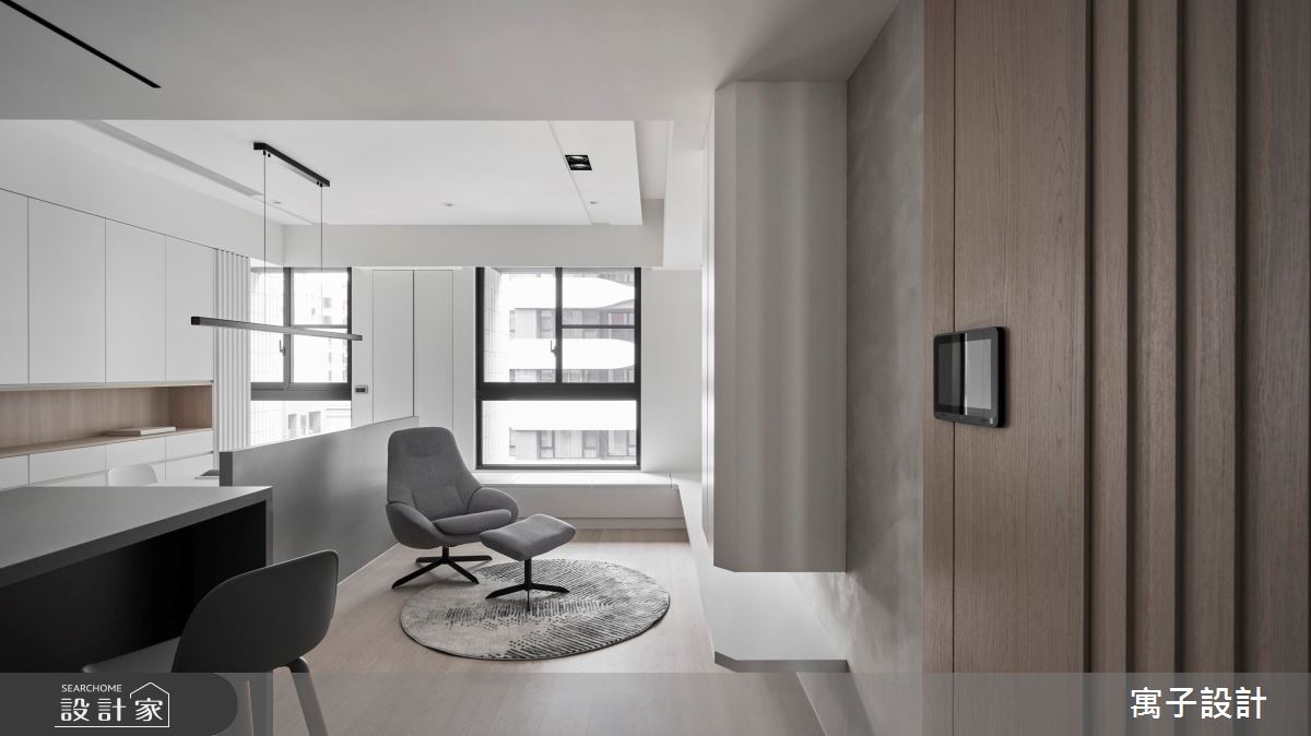 25坪新成屋(5年以下)＿北歐風客廳工作區案例圖片＿寓子設計＿寓子_C大調之2