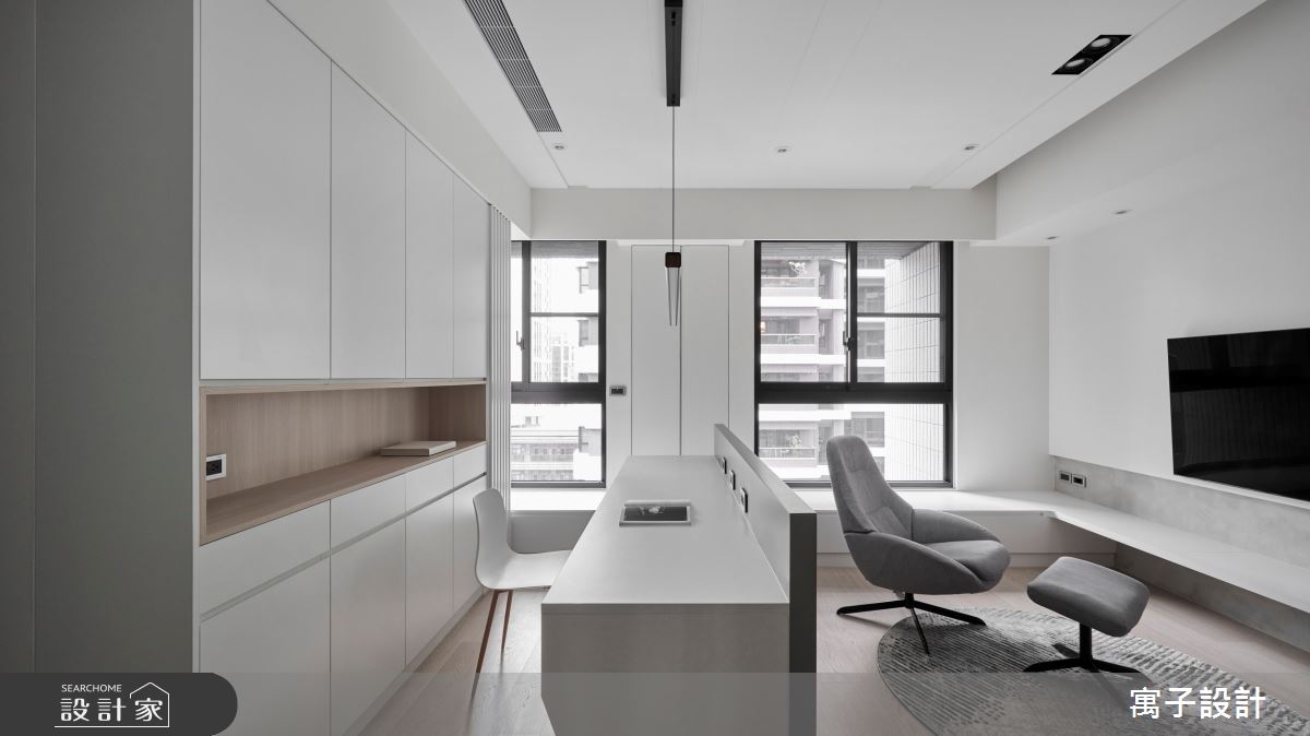 25坪新成屋(5年以下)＿北歐風客廳工作區案例圖片＿寓子設計＿寓子_C大調之15