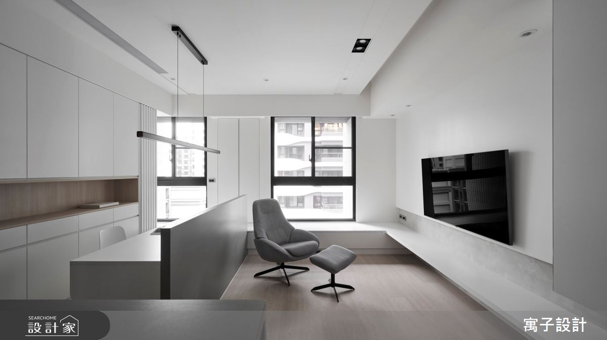 25坪新成屋(5年以下)＿北歐風客廳工作區案例圖片＿寓子設計＿寓子_C大調之14