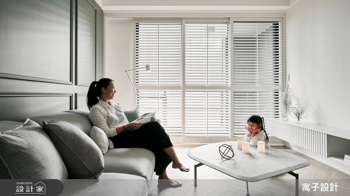 30坪新成屋(5年以下)＿美式風客廳案例圖片＿寓子設計＿寓子_Olive tree之11