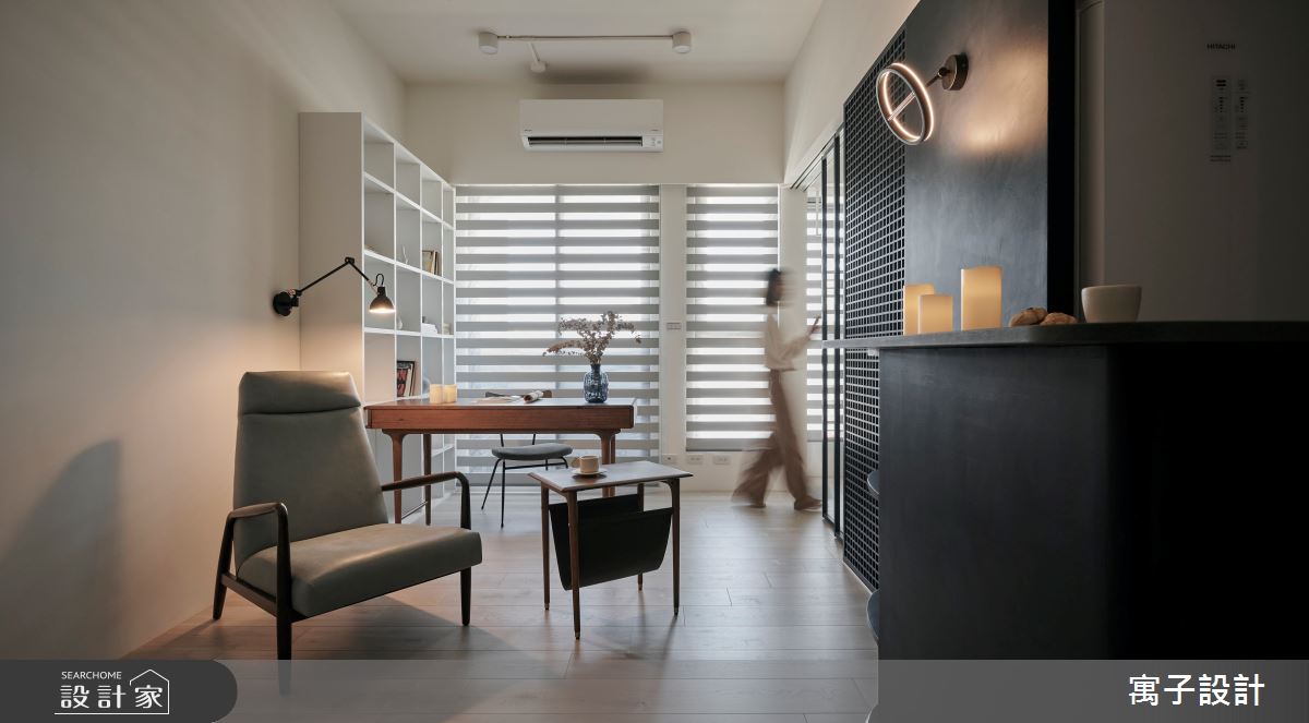 16坪新成屋(5年以下)＿北歐風客廳書房案例圖片＿寓子設計＿寓子_漂流銀河之1