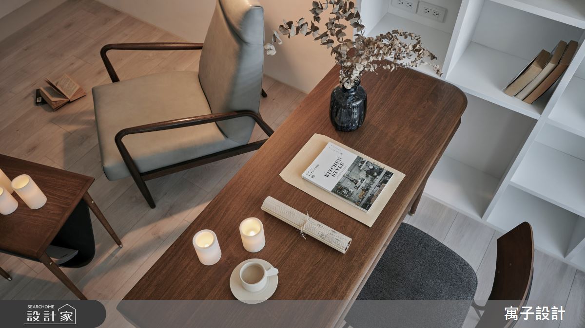 16坪新成屋(5年以下)＿北歐風客廳書房案例圖片＿寓子設計＿寓子_漂流銀河之10