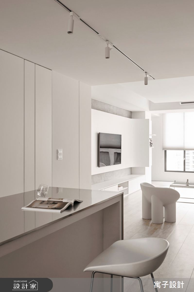 36坪老屋(16~30年)＿北歐風客廳餐廳中島案例圖片＿寓子設計＿寓子_L. SPACE之7