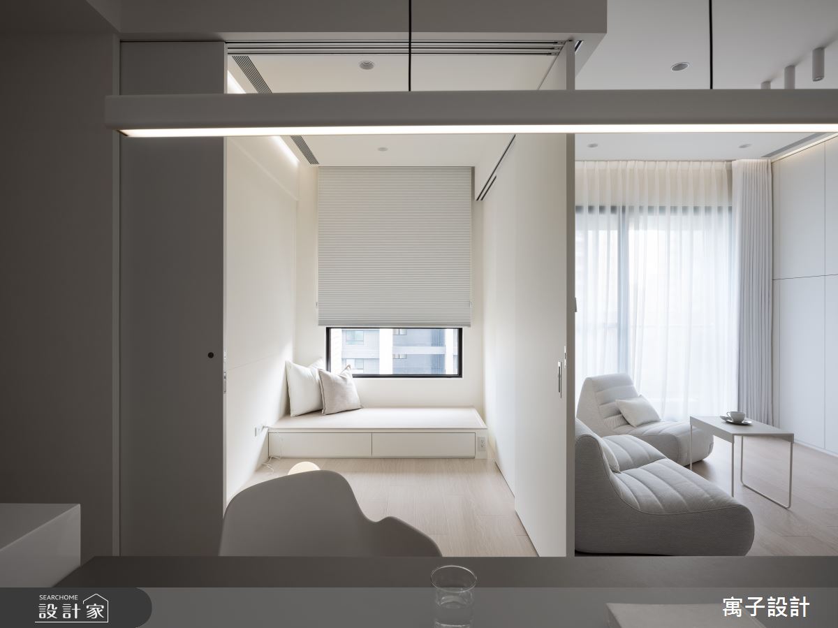 20坪新成屋(5年以下)＿北歐風客廳臥榻多功能室案例圖片＿寓子設計＿寓子_W House之3