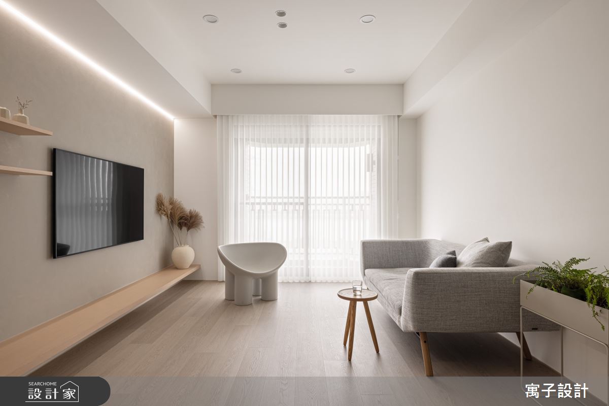 28坪新成屋(5年以下)＿北歐風客廳案例圖片＿寓子設計＿寓子_漾漾之2