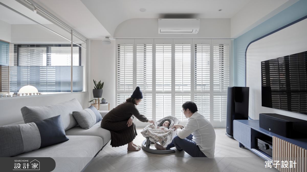 35坪新成屋(5年以下)＿北歐風客廳案例圖片＿寓子設計＿寓子_初見之9