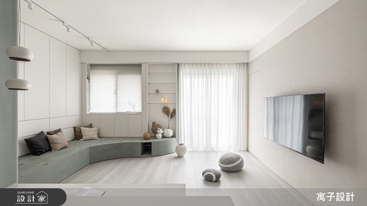 18坪新成屋(5年以下)＿北歐風客廳案例圖片＿寓子設計＿寓子_曼曼香草之3