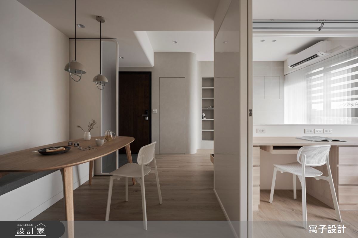 30坪新成屋(5年以下)＿北歐風玄關餐廳書房工作區案例圖片＿寓子設計＿寓子_伴隨之7