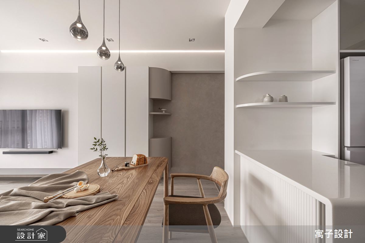 30坪新成屋(5年以下)＿北歐風玄關客廳餐廳廚房案例圖片＿寓子設計＿寓子_凝望之4