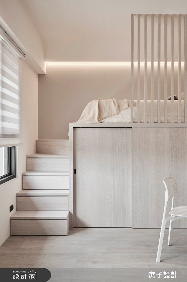 20坪新成屋(5年以下)＿北歐風臥室樓梯案例圖片＿寓子設計＿寓子_回憶之1