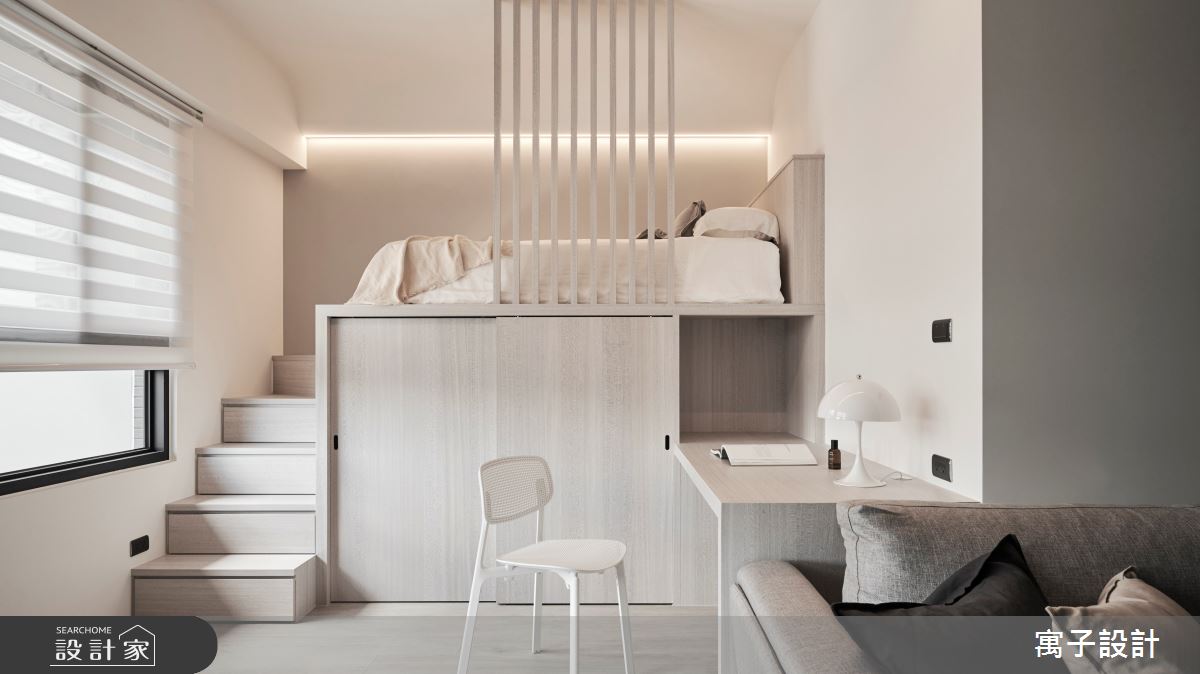 20坪新成屋(5年以下)＿北歐風臥室樓梯案例圖片＿寓子設計＿寓子_回憶之2