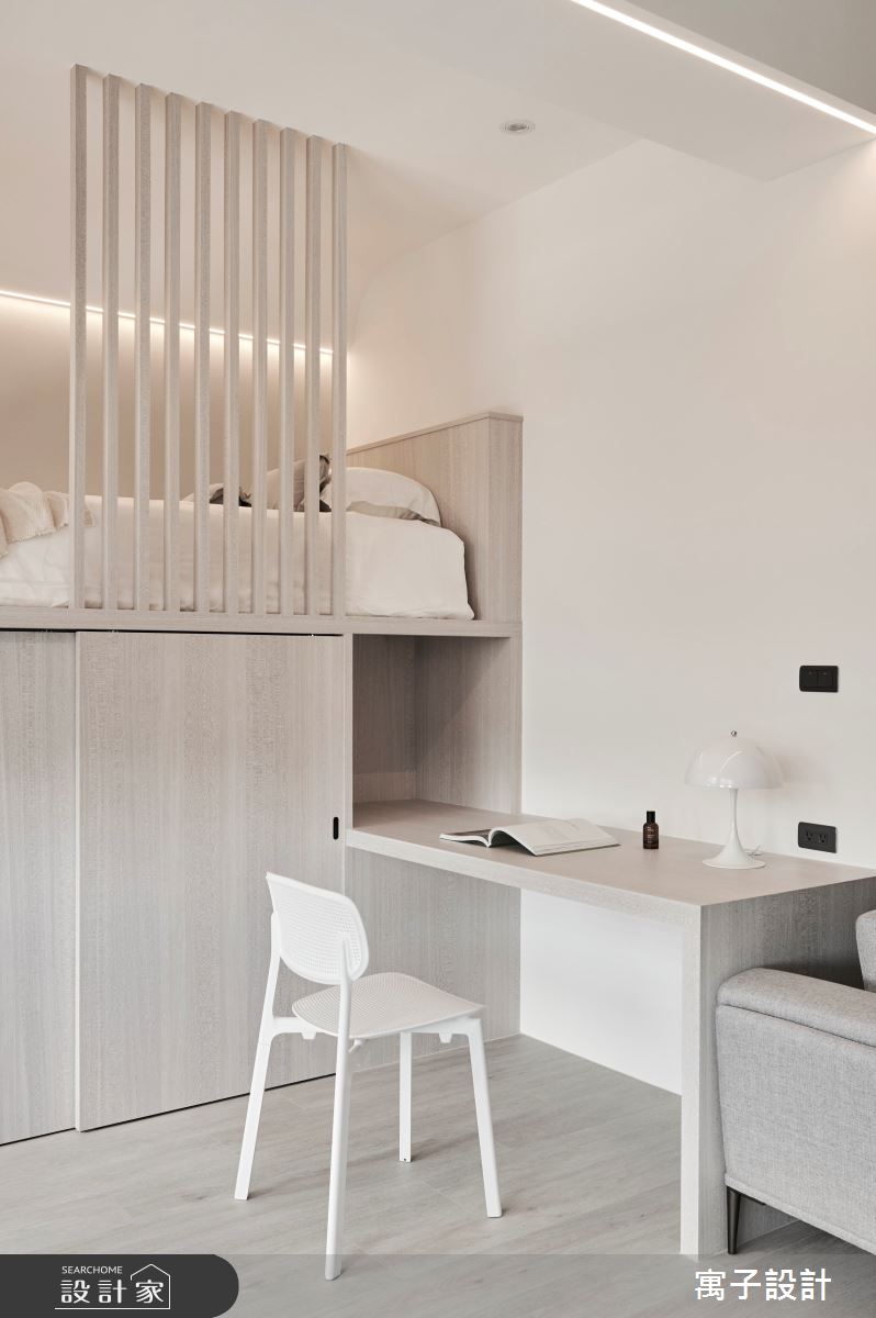 20坪新成屋(5年以下)＿北歐風臥室工作區案例圖片＿寓子設計＿寓子_回憶之3