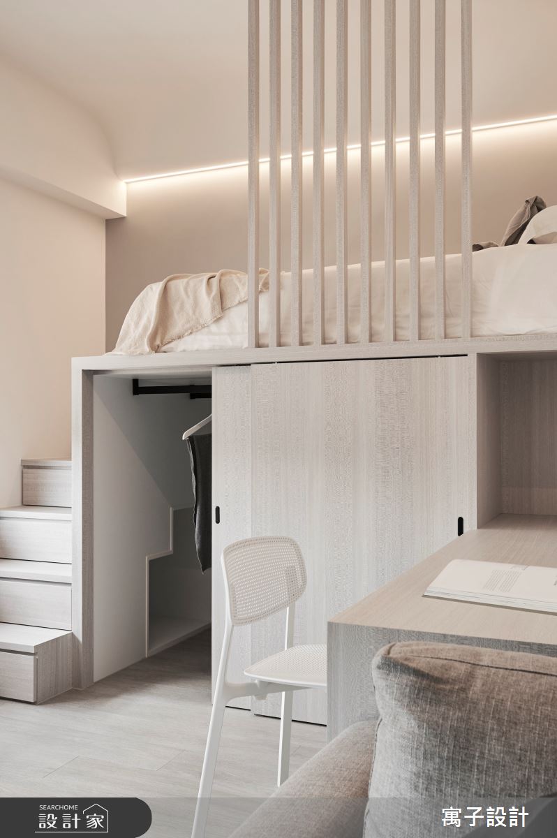 20坪新成屋(5年以下)＿北歐風臥室樓梯案例圖片＿寓子設計＿寓子_回憶之4