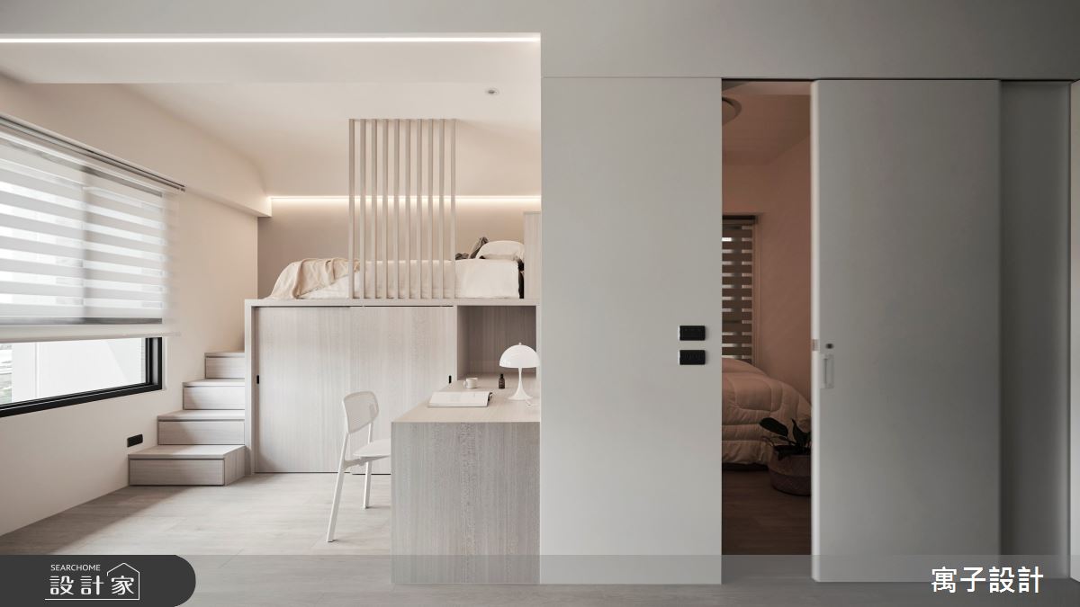 20坪新成屋(5年以下)＿北歐風臥室樓梯案例圖片＿寓子設計＿寓子_回憶之5