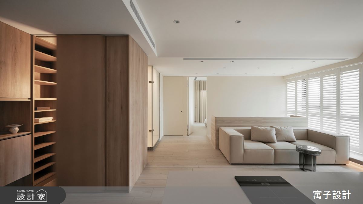 30坪新成屋(5年以下)＿北歐風玄關客廳中島案例圖片＿寓子設計＿寓子_昔日森森之5