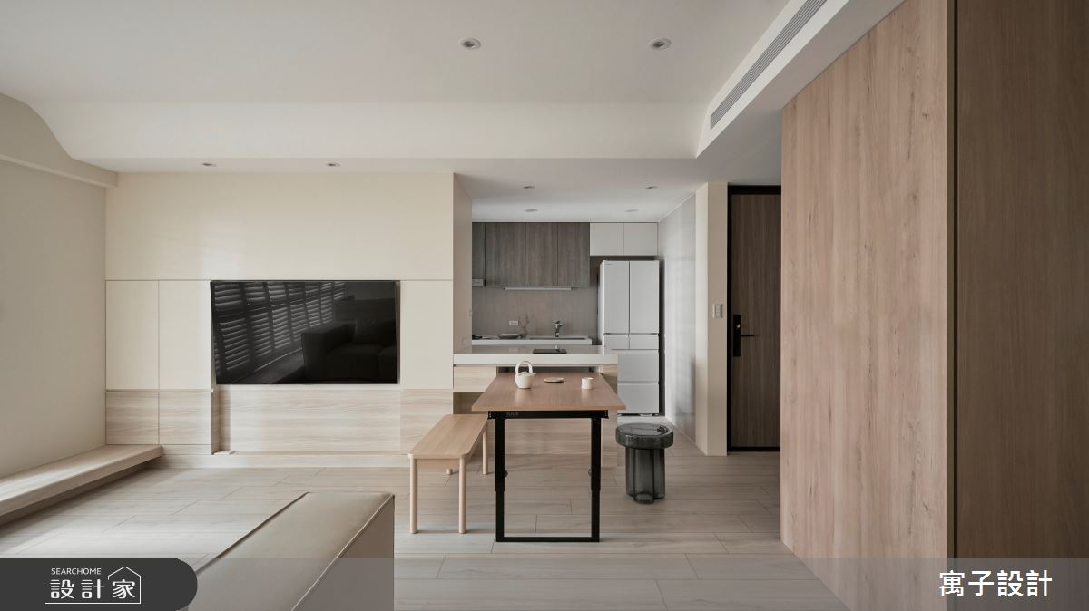 30坪新成屋(5年以下)＿北歐風客廳餐廳廚房中島案例圖片＿寓子設計＿寓子_昔日森森之10