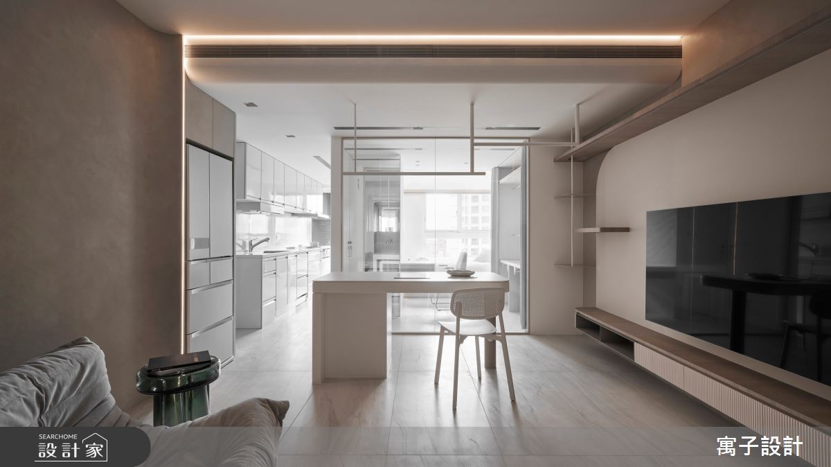 30坪毛胚屋＿北歐風客廳餐廳廚房案例圖片＿寓子設計＿寓子_陪伴之3