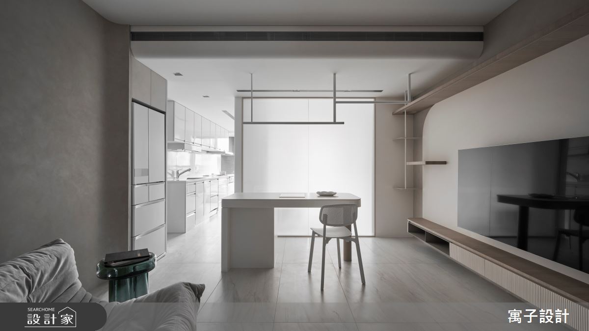30坪毛胚屋＿北歐風客廳餐廳廚房案例圖片＿寓子設計＿寓子_陪伴之4