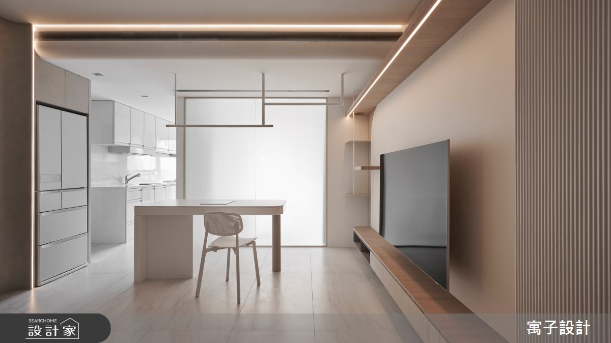 30坪毛胚屋＿北歐風客廳餐廳廚房案例圖片＿寓子設計＿寓子_陪伴之12