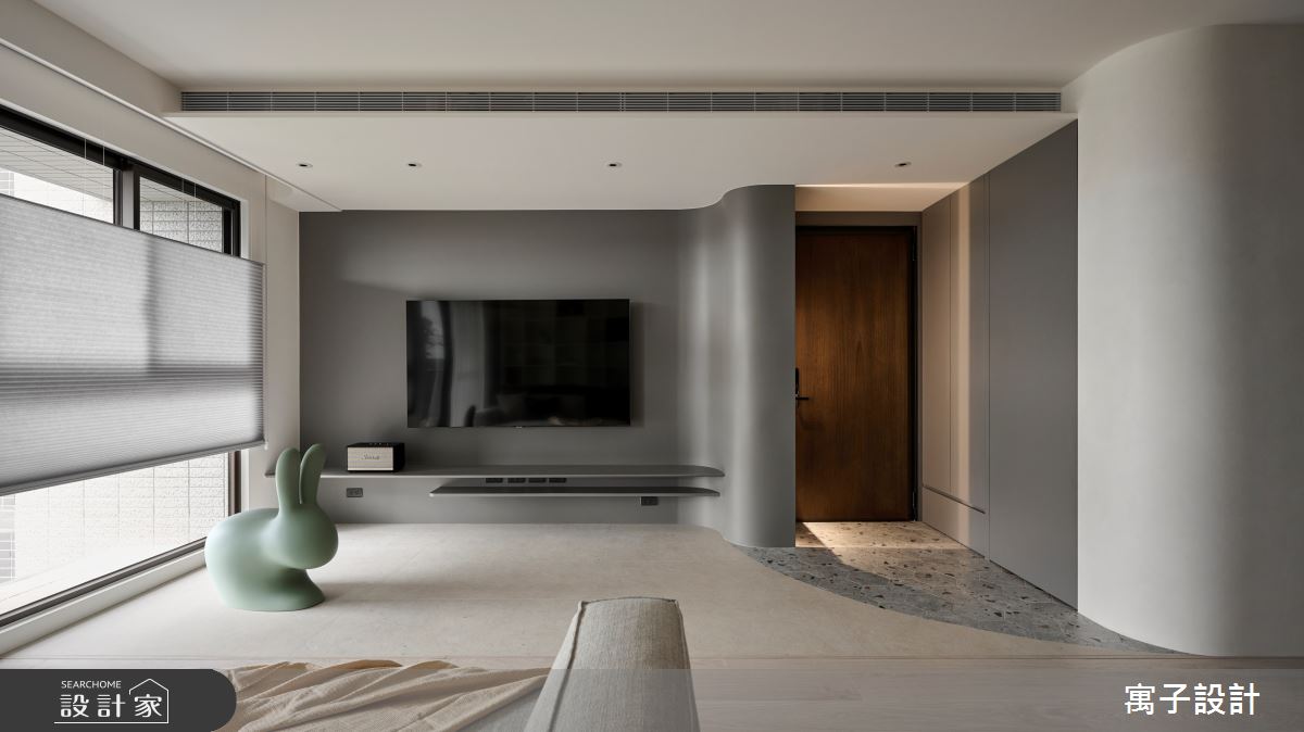 32坪新成屋(5年以下)＿北歐風玄關客廳案例圖片＿寓子設計＿寓子_潤 • 耳語之1