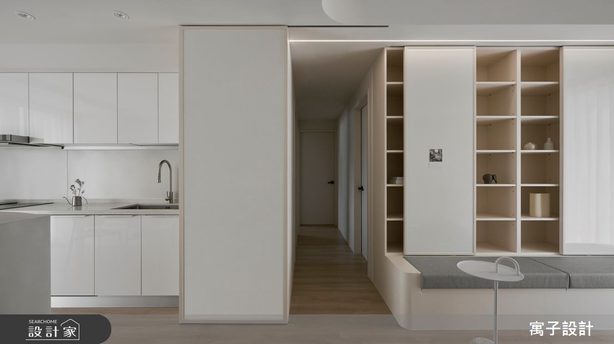 22坪新成屋(5年以下)＿北歐風客廳廚房走廊案例圖片＿寓子設計＿寓子_允允溫室之5