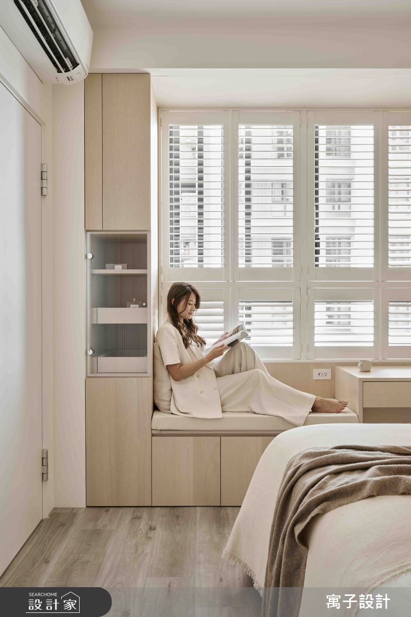 22坪新成屋(5年以下)＿北歐風臥室臥榻案例圖片＿寓子設計＿寓子_含蓄之11