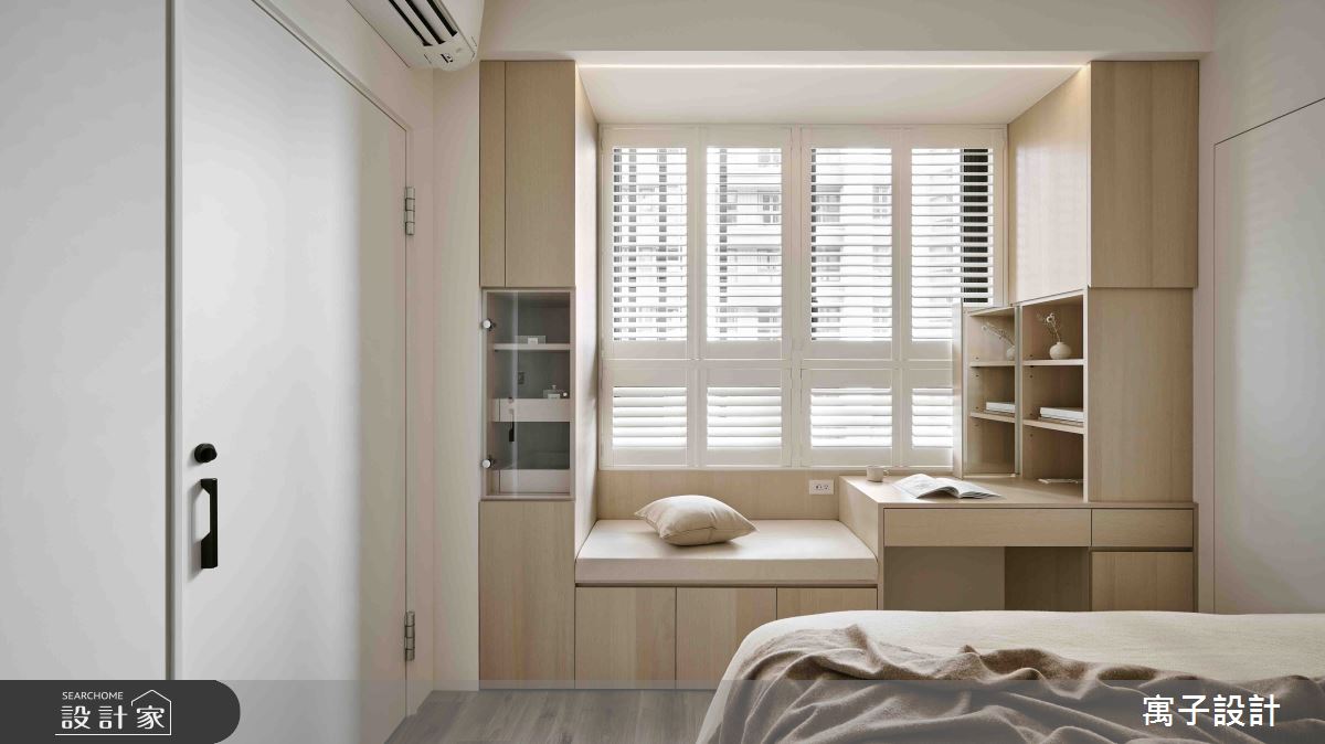 22坪新成屋(5年以下)＿北歐風臥室臥榻案例圖片＿寓子設計＿寓子_含蓄之10