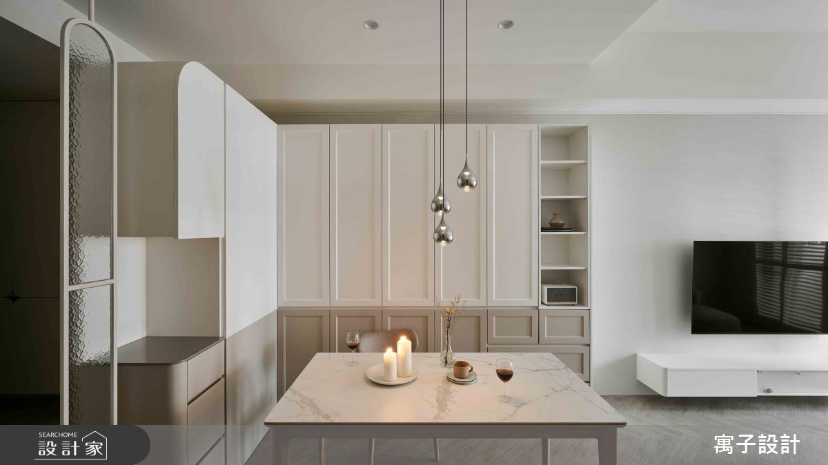 22坪新成屋(5年以下)＿北歐風客廳餐廳案例圖片＿寓子設計＿寓子_含蓄之2