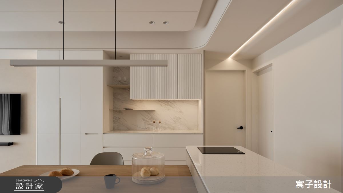 36坪新成屋(5年以下)＿北歐風餐廳中島案例圖片＿寓子設計＿寓子_敍敍之2