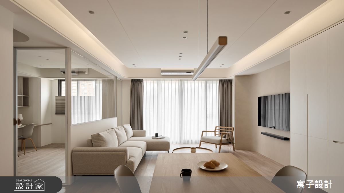 36坪新成屋(5年以下)＿北歐風客廳餐廳書房案例圖片＿寓子設計＿寓子_敍敍之6