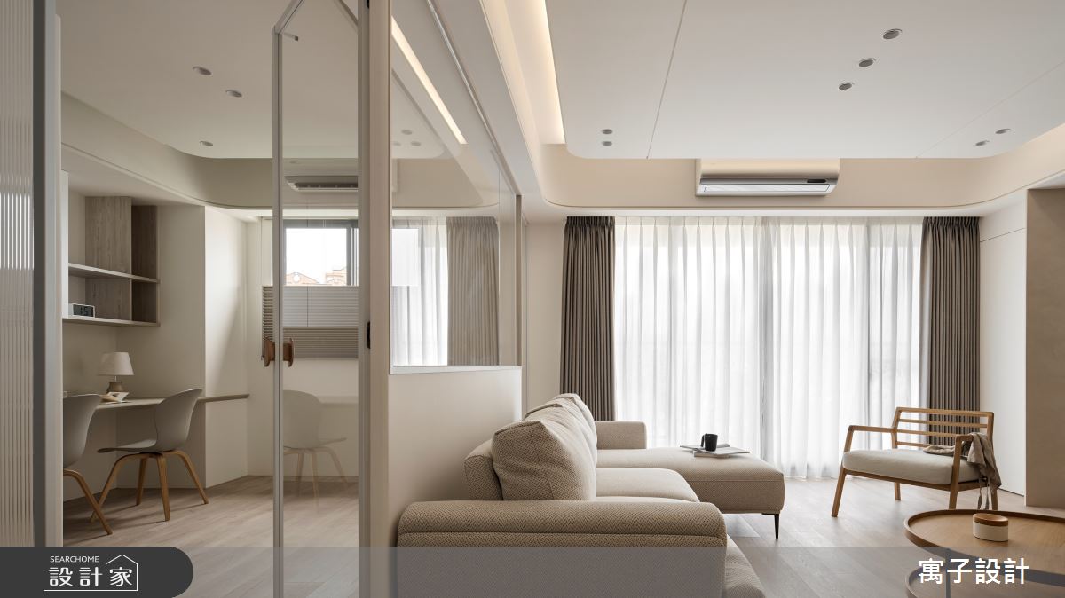 36坪新成屋(5年以下)＿北歐風客廳書房案例圖片＿寓子設計＿寓子_敍敍之7
