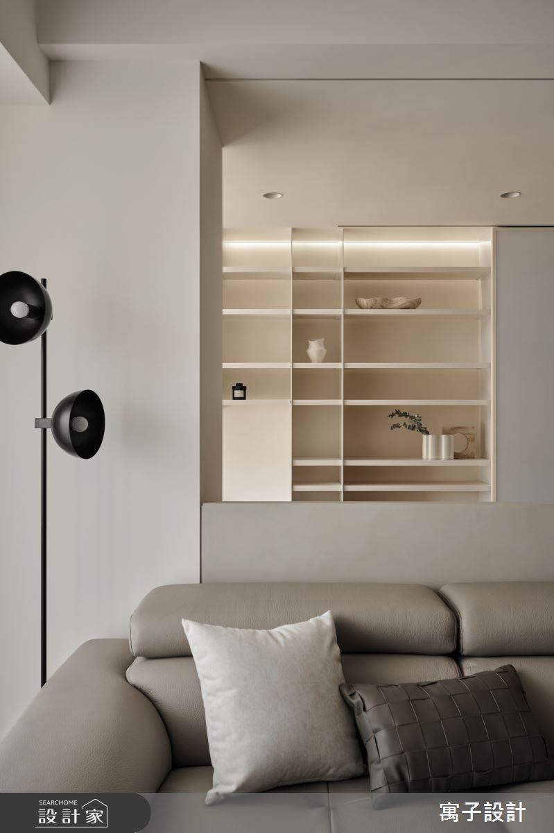 31坪新成屋(5年以下)＿北歐風客廳書房案例圖片＿寓子設計＿寓子_沁心之8