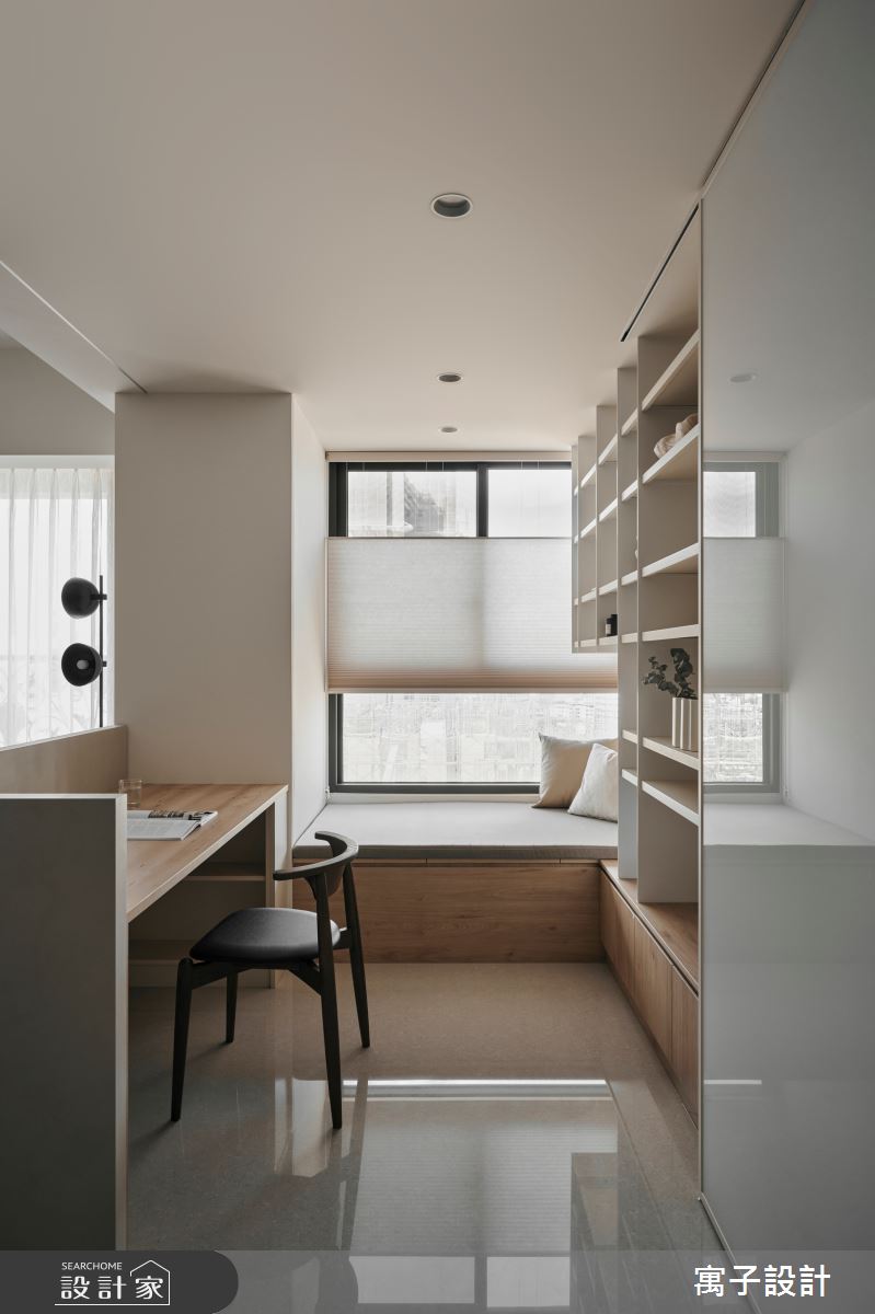 31坪新成屋(5年以下)＿北歐風書房臥榻案例圖片＿寓子設計＿寓子_沁心之3773