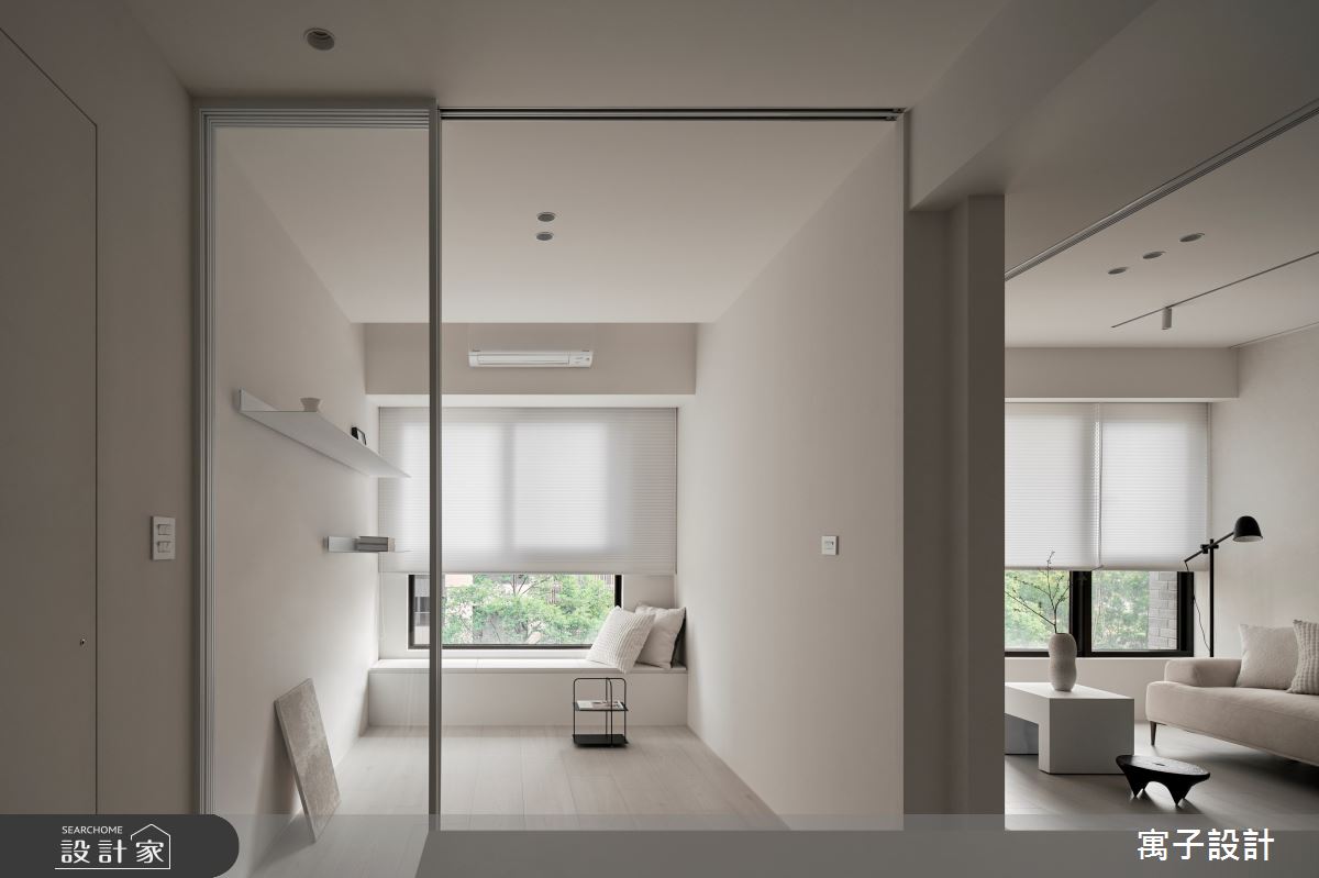 25坪新成屋(5年以下)＿北歐風客廳臥榻多功能室案例圖片＿寓子設計＿寓子_粹白之3