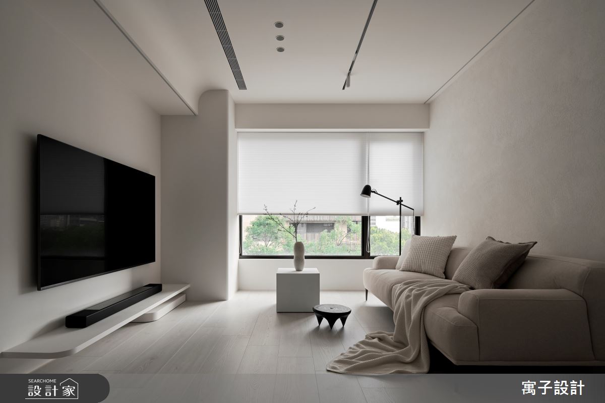 25坪新成屋(5年以下)＿北歐風客廳案例圖片＿寓子設計＿寓子_粹白之6