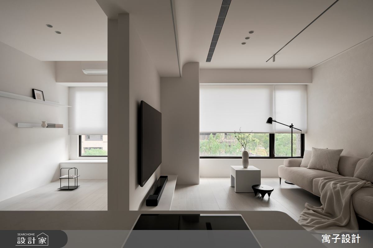 25坪新成屋(5年以下)＿北歐風客廳多功能室案例圖片＿寓子設計＿寓子_粹白之8