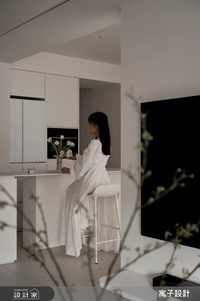 25坪新成屋(5年以下)＿北歐風吧檯案例圖片＿寓子設計＿寓子_粹白之10
