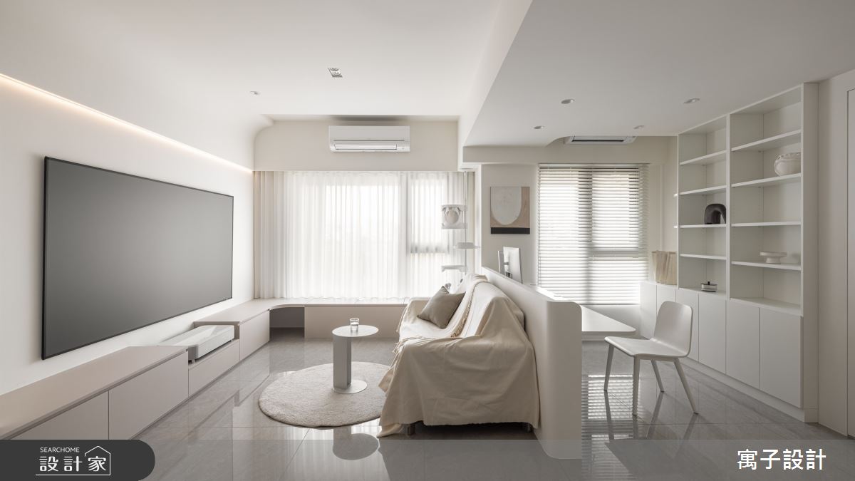 25坪新成屋(5年以下)＿北歐風客廳書房工作區案例圖片＿寓子設計＿寓子_共舞之3