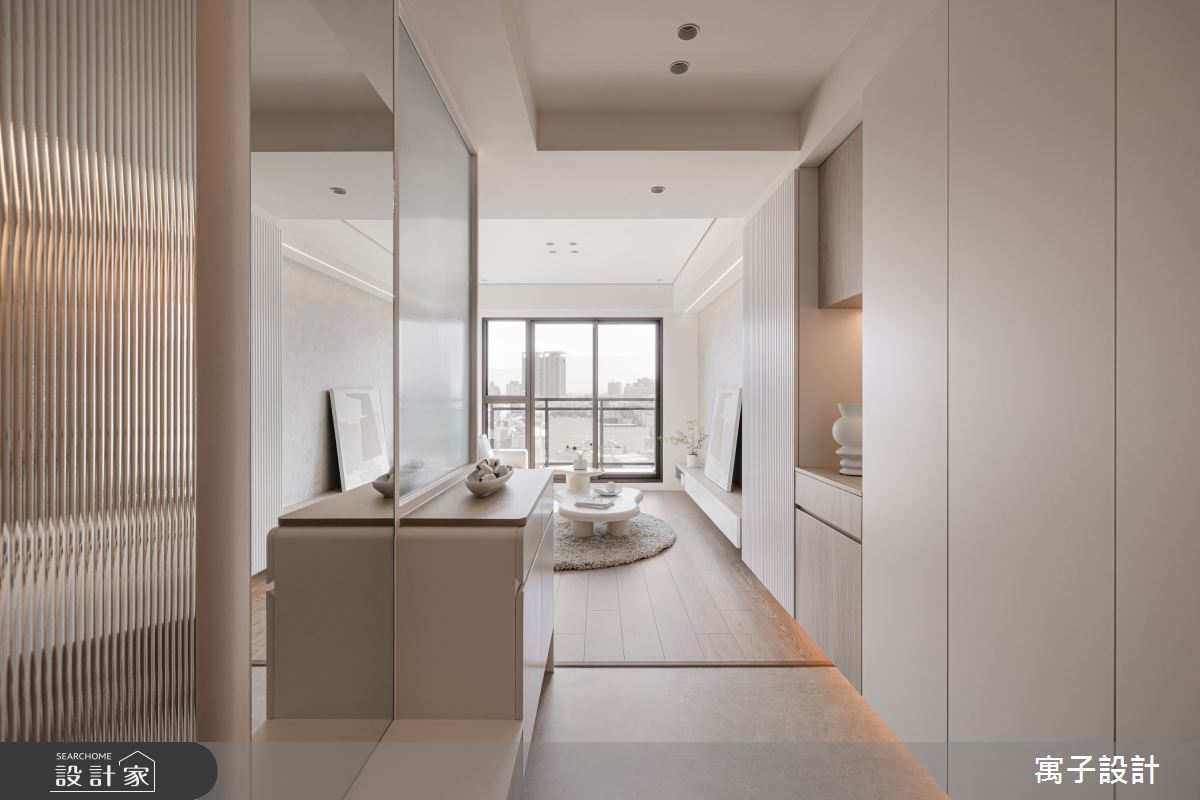 27坪新成屋(5年以下)＿北歐風玄關客廳案例圖片＿寓子設計＿寓子_穗之1