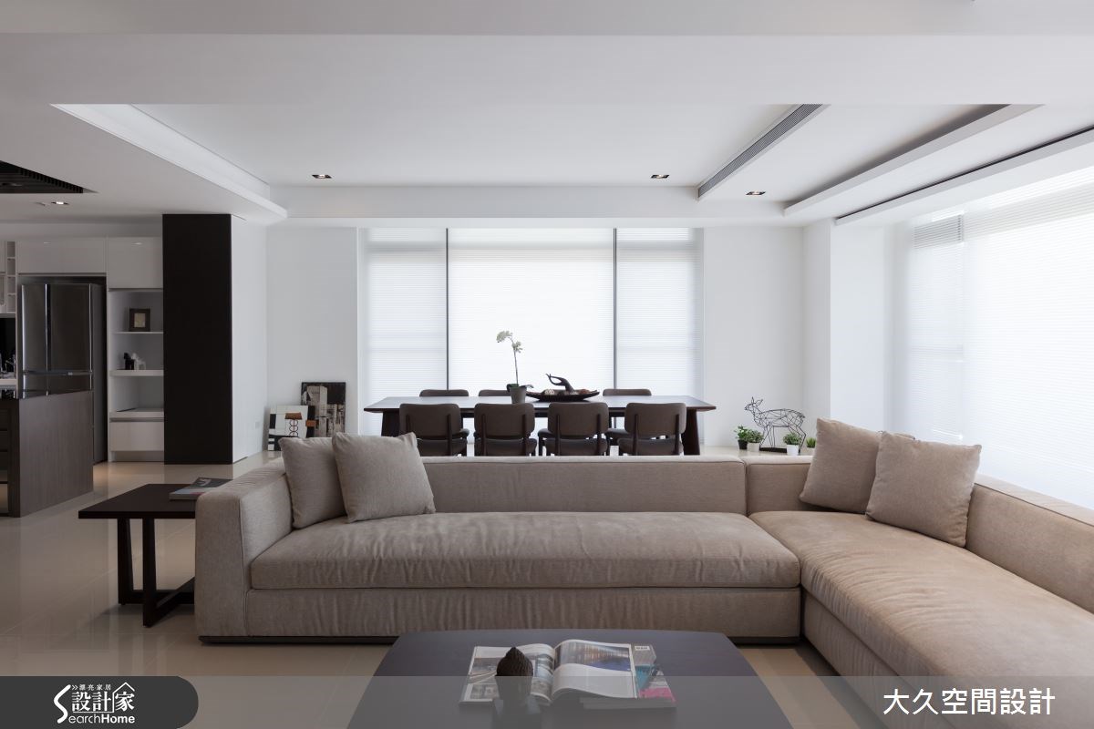 98坪新成屋(5年以下)＿簡約風客廳餐廳案例圖片＿大久空間設計有限公司＿大久_05之4