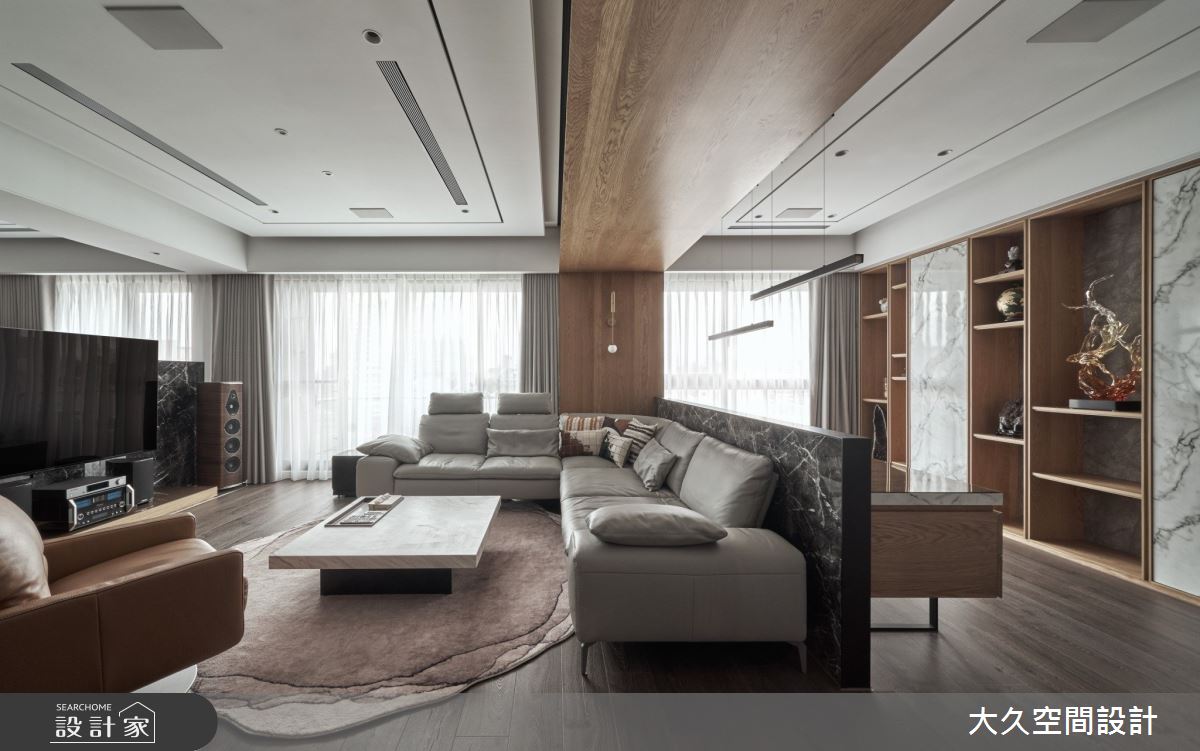 45坪新成屋(5年以下)＿飯店風客廳書房工作區案例圖片＿大久空間設計有限公司＿大久_31之8