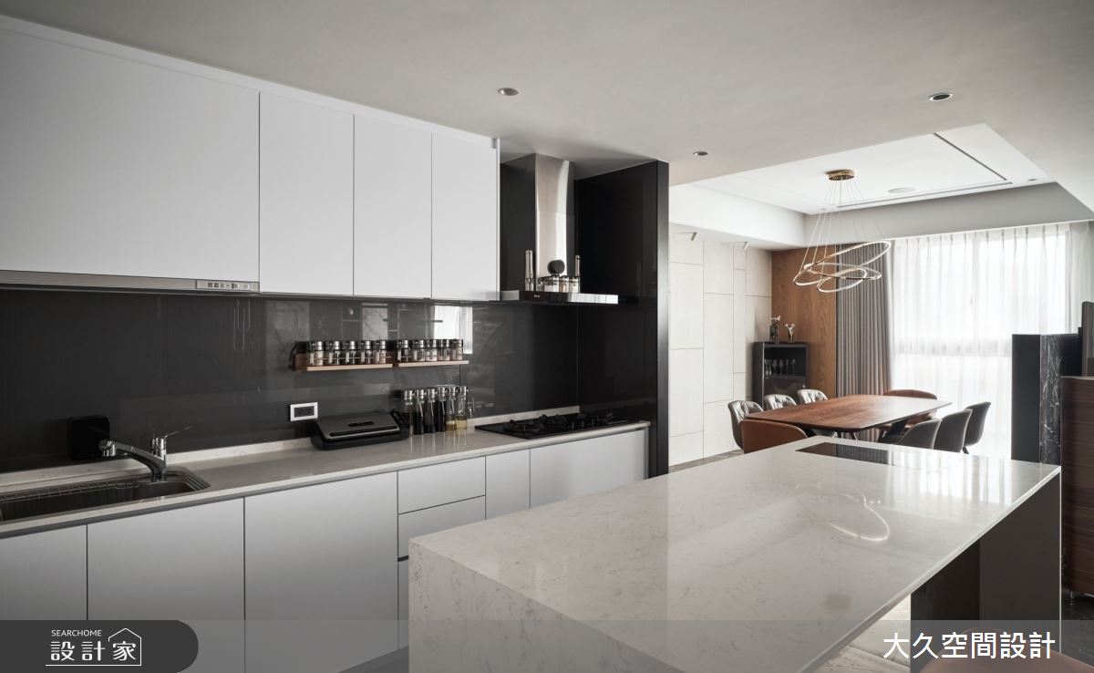 45坪新成屋(5年以下)＿飯店風餐廳廚房中島案例圖片＿大久空間設計有限公司＿大久_31之15