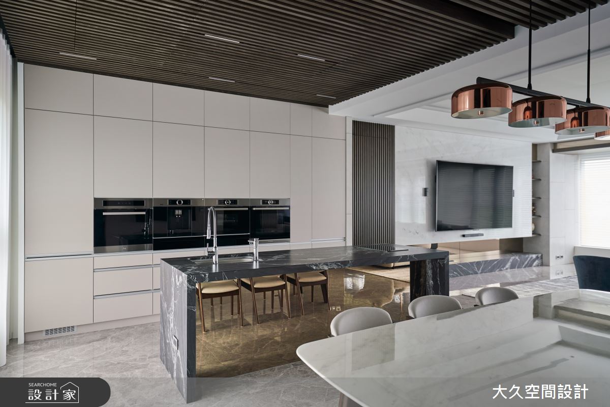 70坪新成屋(5年以下)＿飯店風餐廳廚房中島案例圖片＿大久空間設計有限公司＿大久_32之18