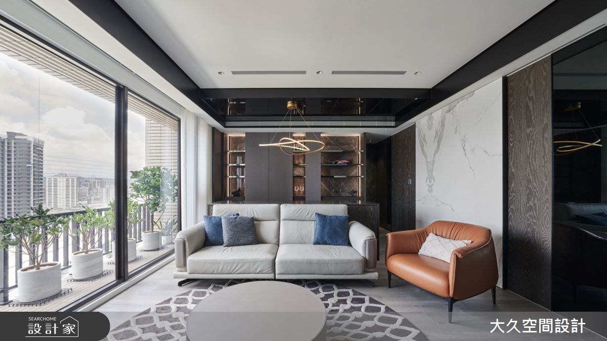 25坪新成屋(5年以下)＿飯店風客廳工作區陽台案例圖片＿大久空間設計有限公司＿大久_33之4