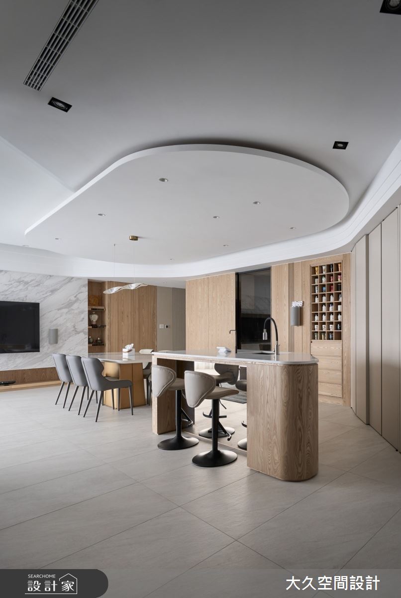 69坪新成屋(5年以下)＿飯店風餐廳中島案例圖片＿大久空間設計有限公司＿大久_35之17
